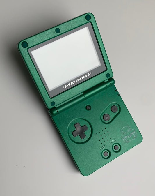 Venusaur Pokemon GBA SP Console Refurbished Nintendo GameBoy Game Boy Advance SP Original Front-Lit AGS-001 Screen.