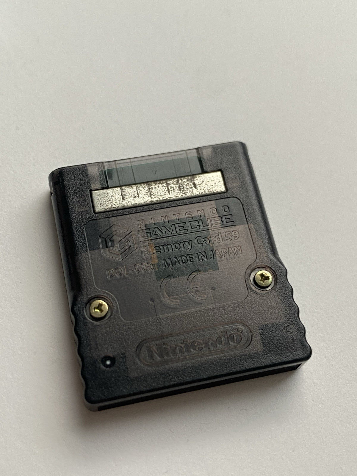Clear Black Official Nintendo Gamecube Memory Card 59 Block DOL-008 Smoke Grey 1