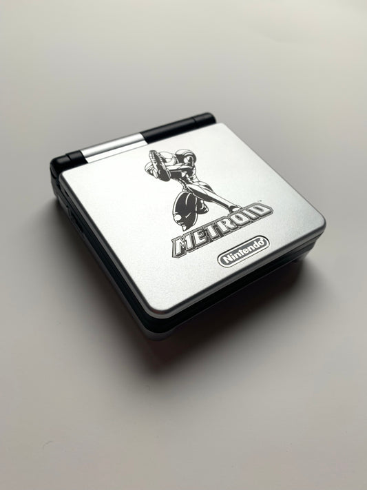 Metroid GBA SP Console Refurbished Nintendo Game Boy GameBoy Advance SP Brighter Backlit IPS v2 x10 Level Screen.