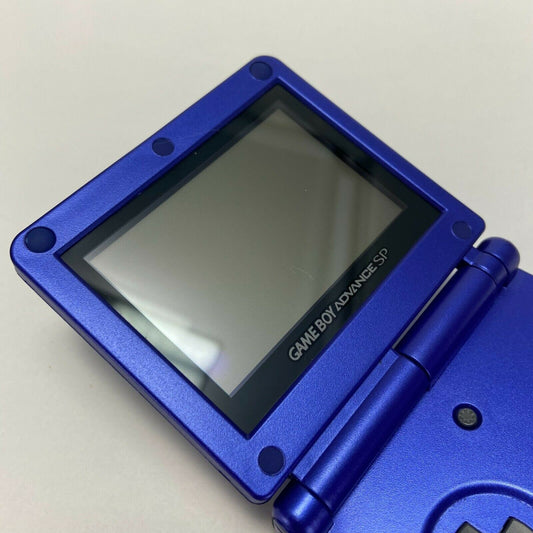 Kyogre Pokemon Nintendo Game Boy Advance SP GBA SP Console Refurbished GameBoy Advance Blue Original Front-Lit AGS-001 Screen.