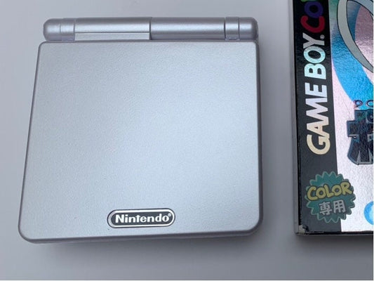 Pearl White GBA SP Console Refurbished GameBoy Advance Original Front-Lit AGS-001 Screen.
