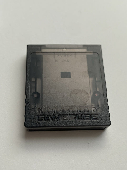 Clear Black Official Nintendo Gamecube Memory Card 59 Block DOL-008 Smoke Grey 1