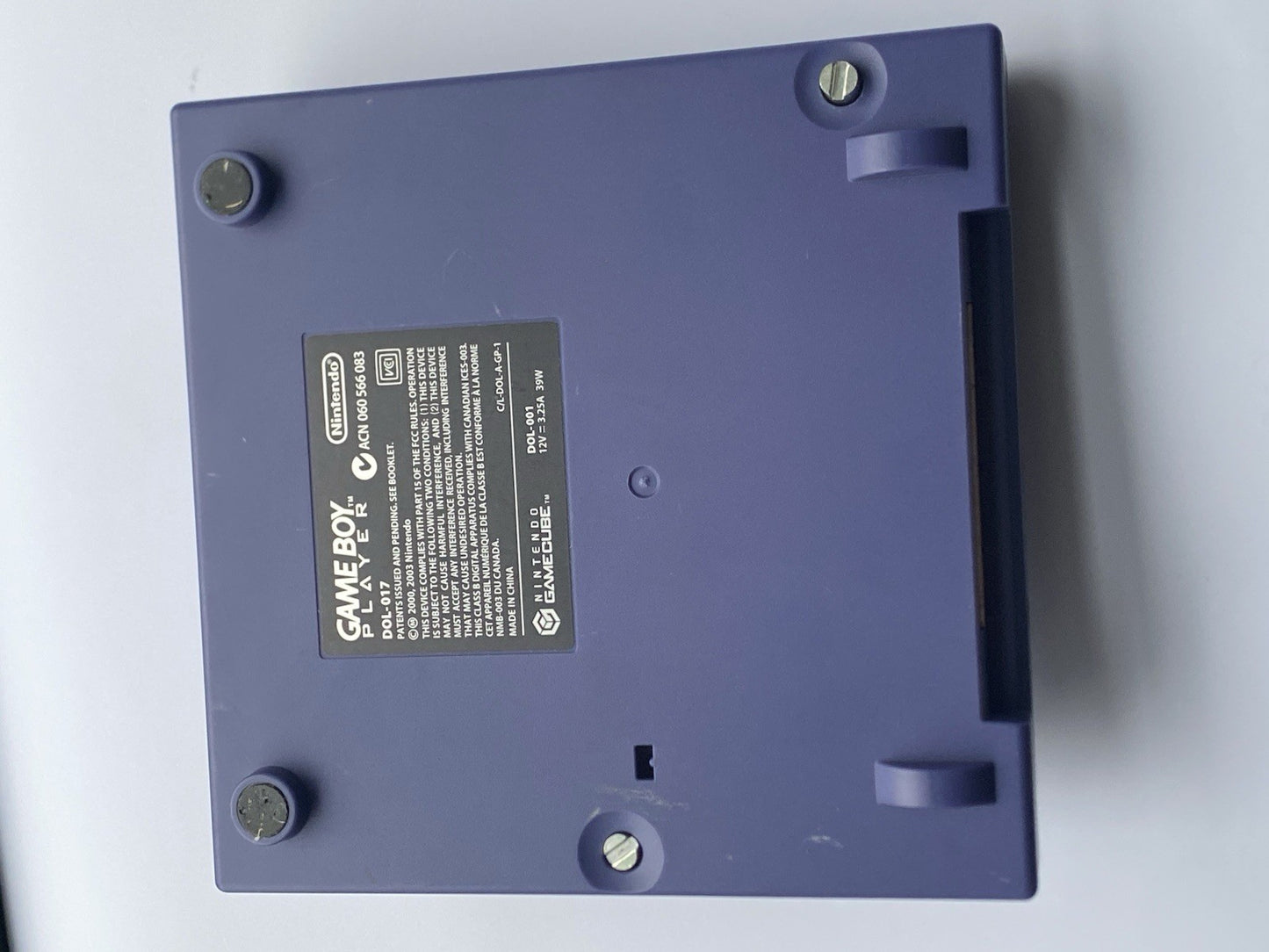 Official Nintendo Gamecube Gameboy Player Purple Indigo Violet DOL-017 No Disc