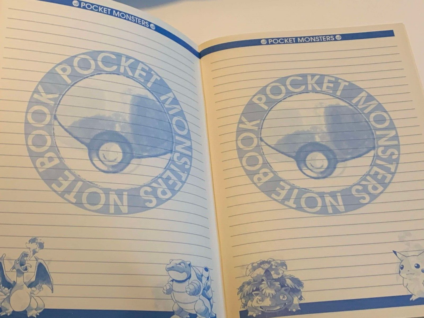 Pokemon 1997 Pocket Monsters Note Book Pikachu NM Japanese + Sticker Page NEW