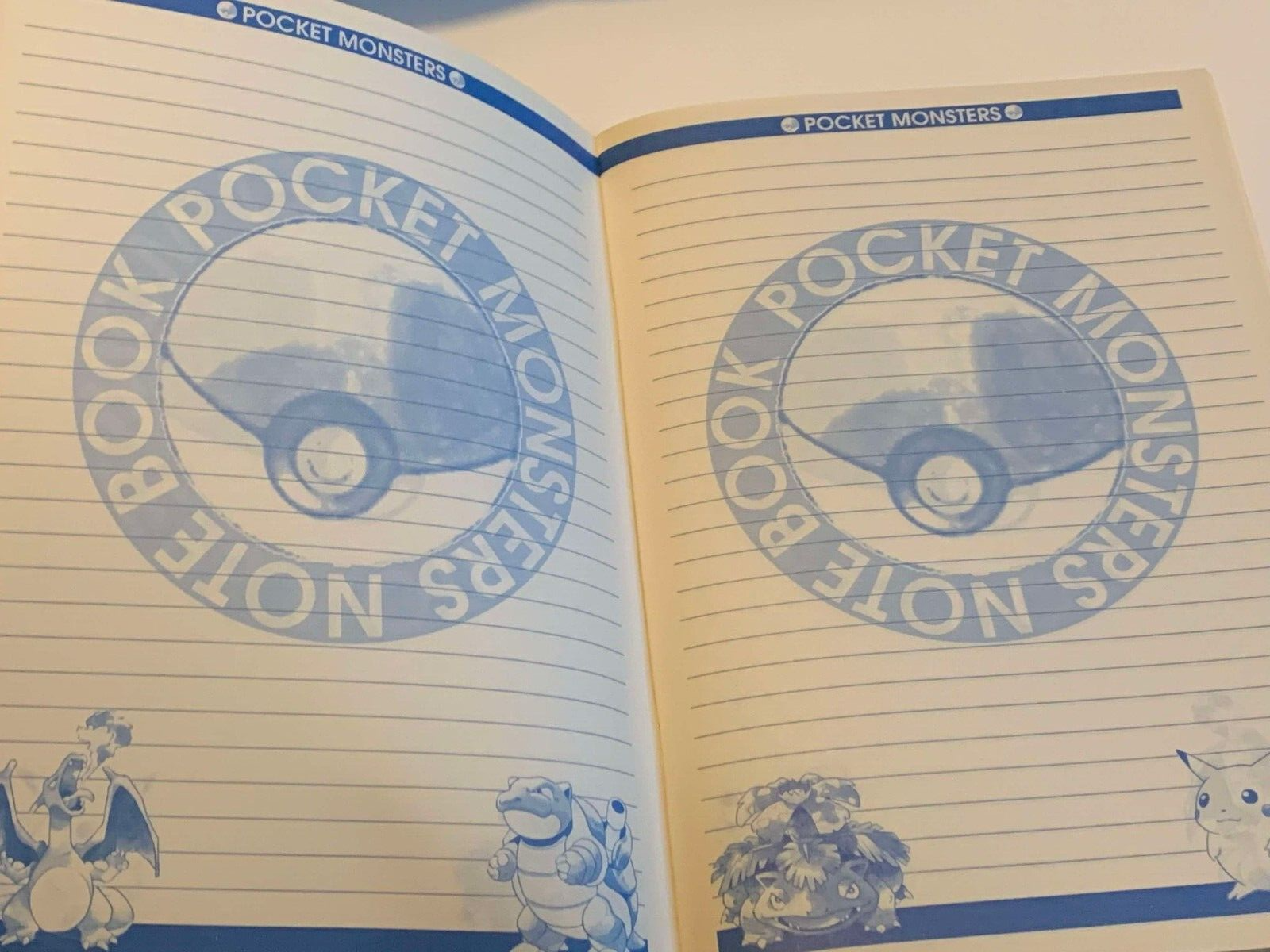 Pokemon 1997 Pocket Monsters Note Book Pikachu NM Japanese + Sticker Page NEW