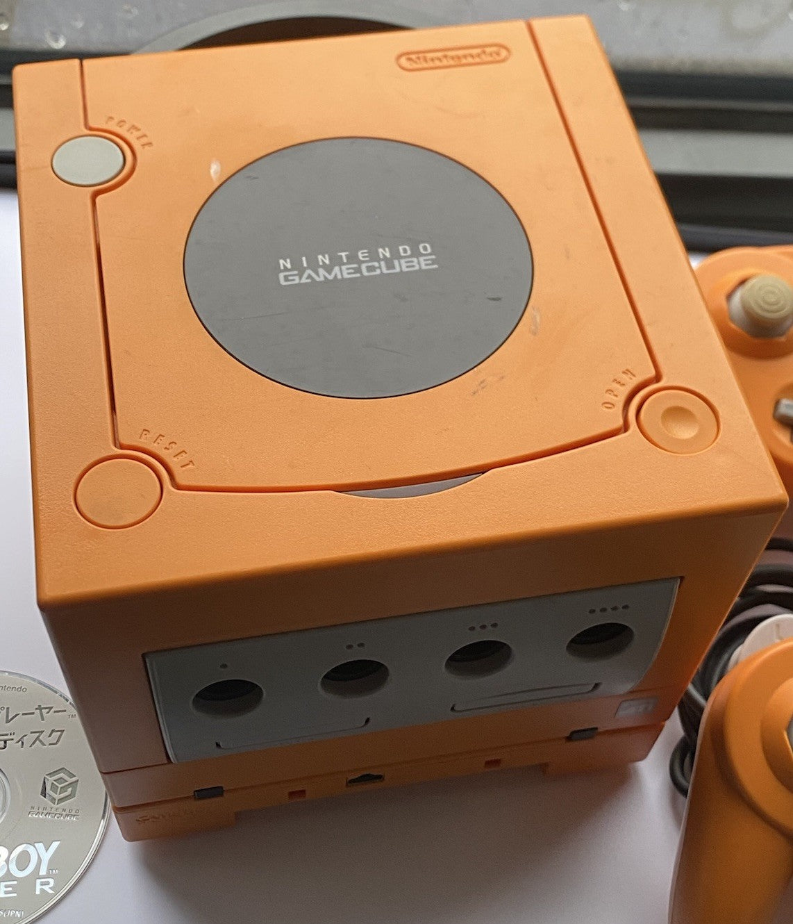 Nintendo GameCube Spice Orange & GameBoy Player & Disc & X2 Controllers NTSC-J