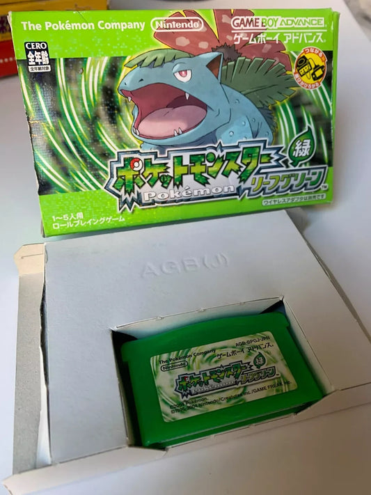 Pokemon Leaf Green Game Boy Advance Japanese Boxed & Complete Authentic