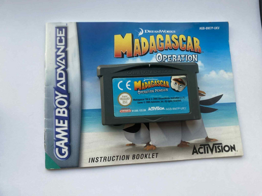 Madagascar Genuine Nintendo Game Boy Advance GBA 