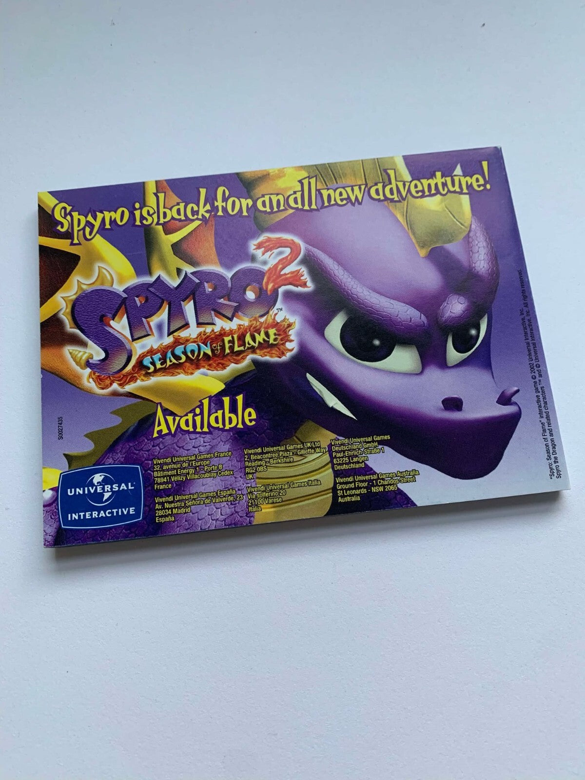 GBA Gameboy Advance Crash Bandicoot 2 Manual / Booklet Only