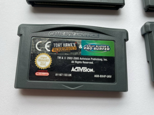 Tony Hawk's Underground & Kelly Slater's Pro Surfer Gameboy Advance GBA 