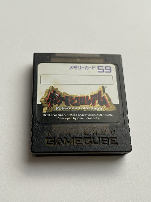 Clear Black Official Nintendo Gamecube Memory Card 59 Block Pokemon Colosseum