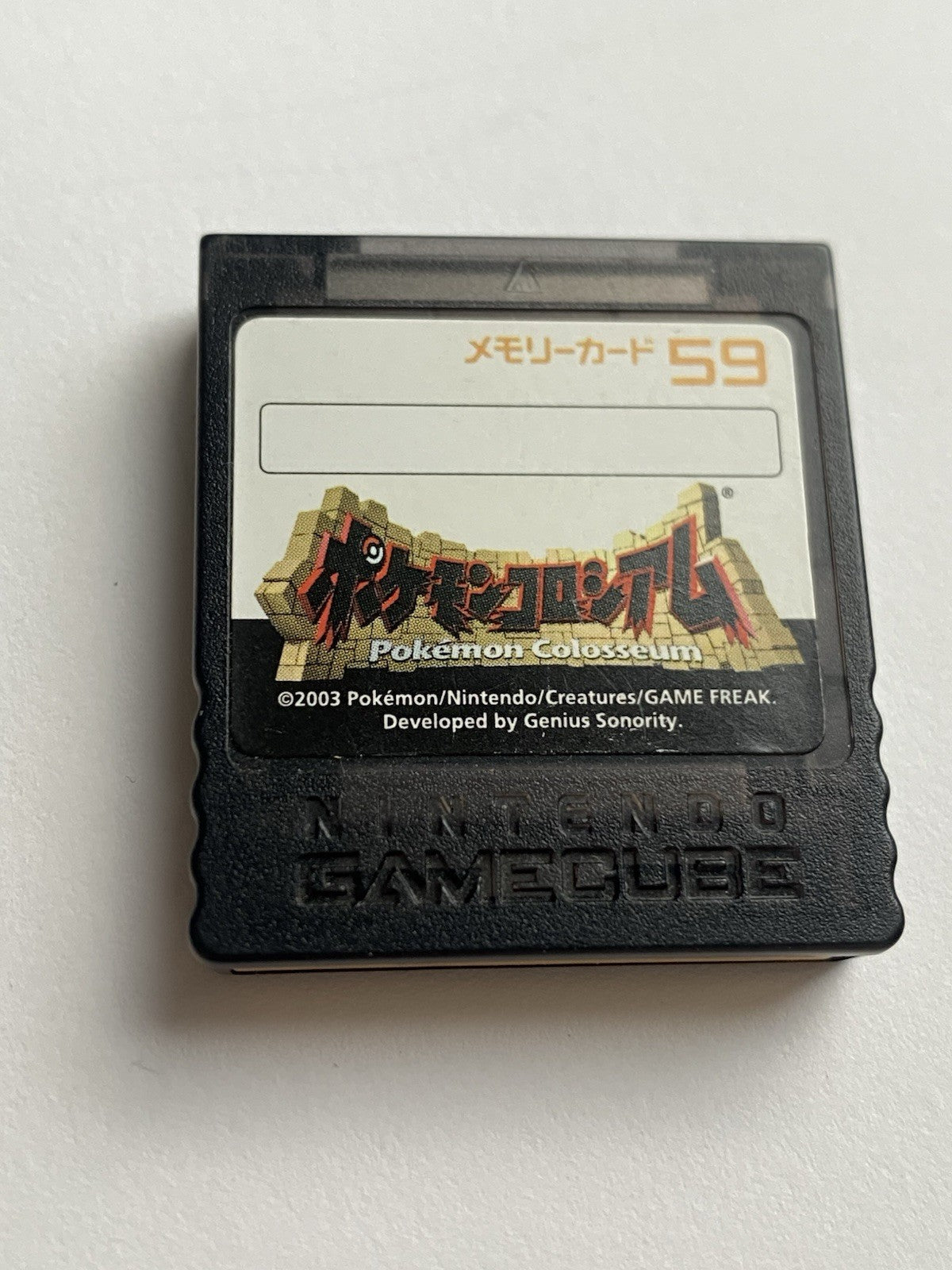 Clear Black Official Nintendo Gamecube Memory Card 59 Block Pokemon Colosseum