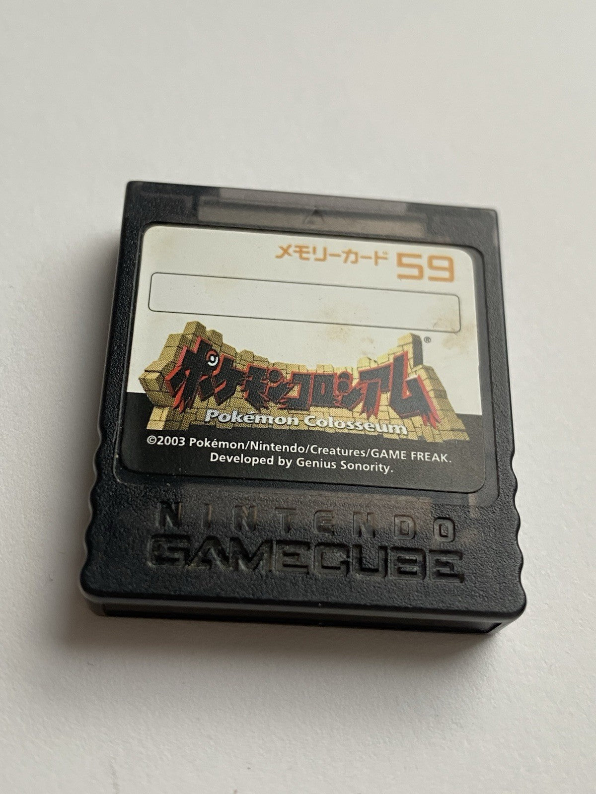 Clear Black Official Nintendo Gamecube Memory Card 59 Block Pokemon Colosseum