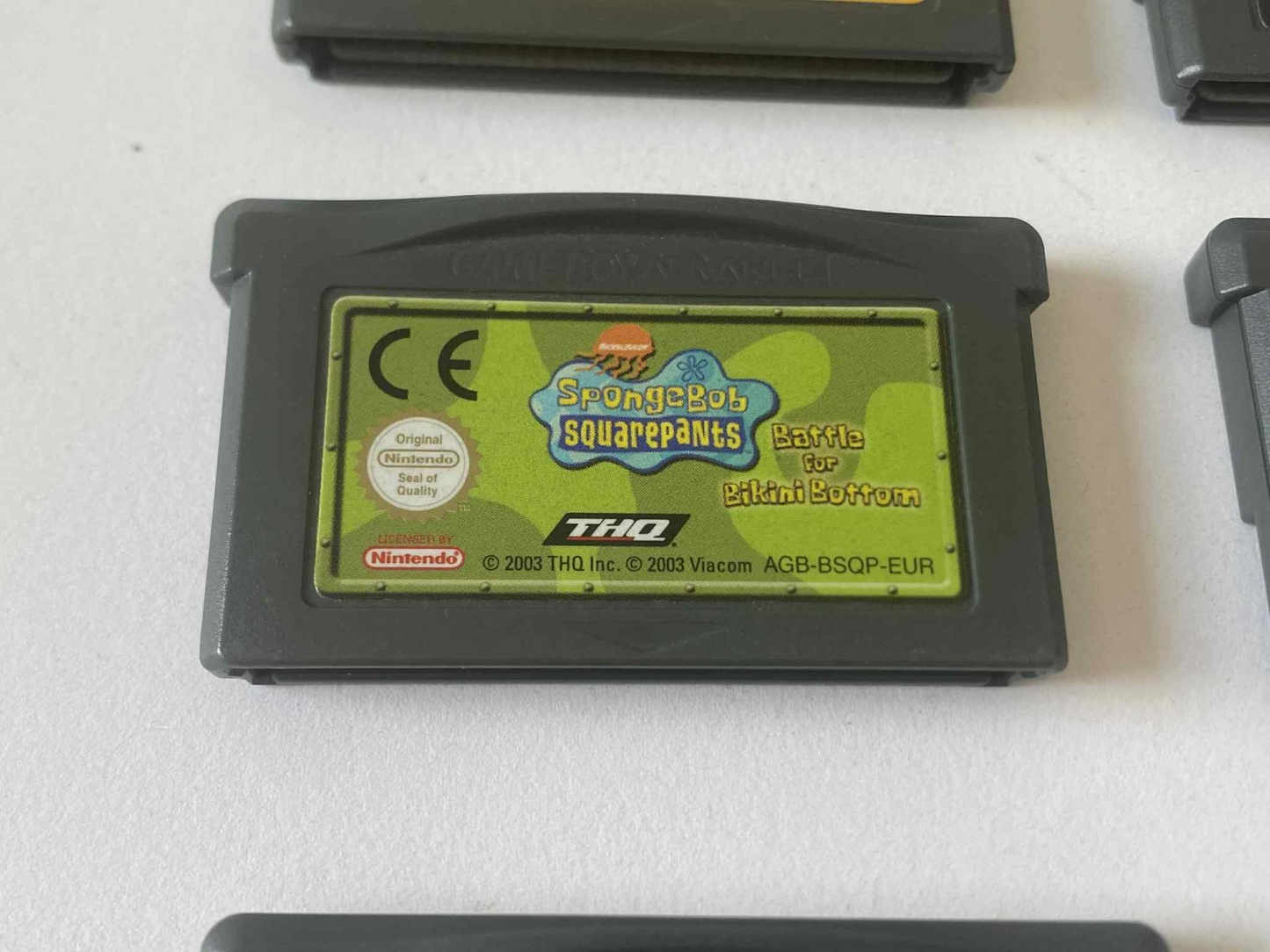 SpongeBob SquarePants: Battle for Bikini Bottom GBA Cartridge.