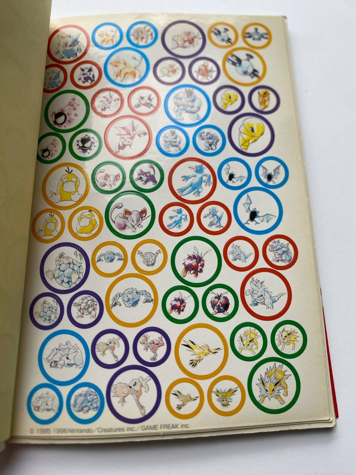 POKEMON Master Note Guide Book Pocket Monsters Nintendo GameBoy 1997 ALL Sticker