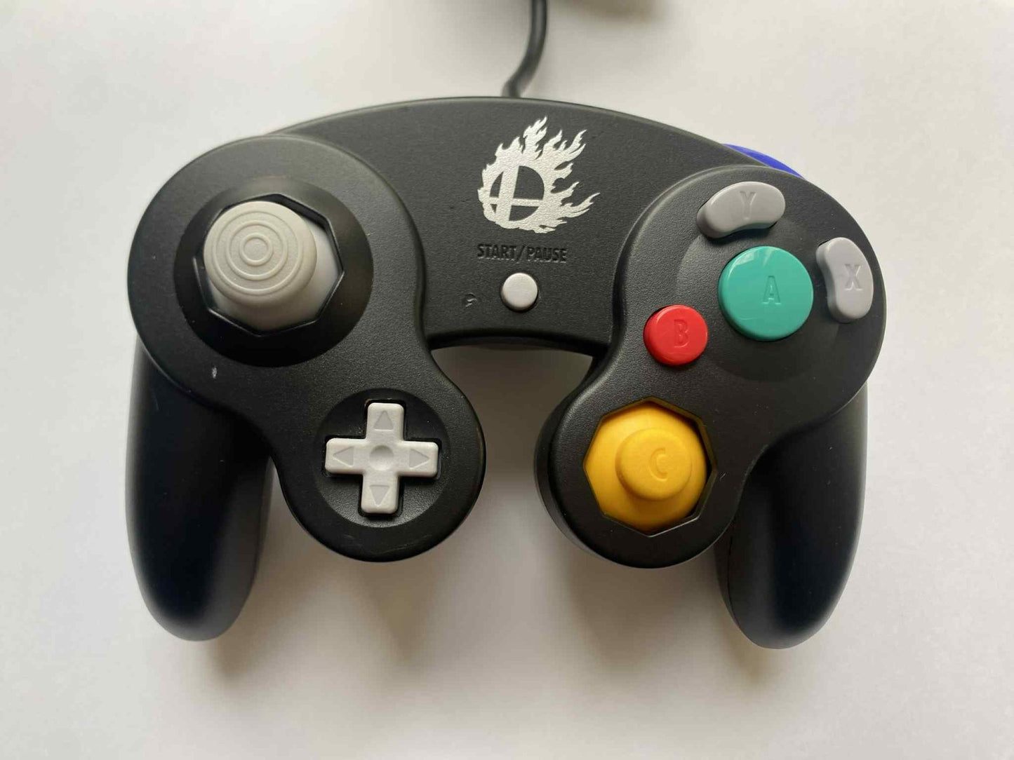 Black Nintendo GameCube Super Smash Bros Edition Controller Long Cable Original