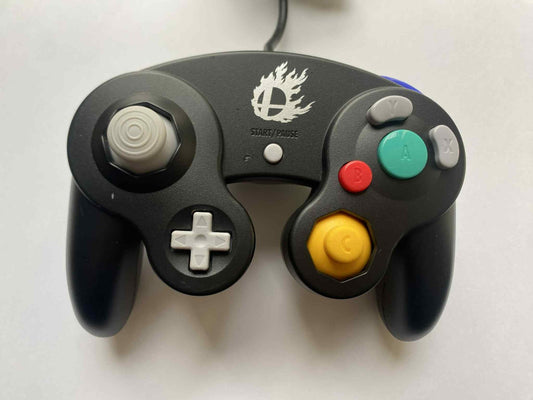 Black Nintendo GameCube Super Smash Bros Edition Controller Long Cable Original