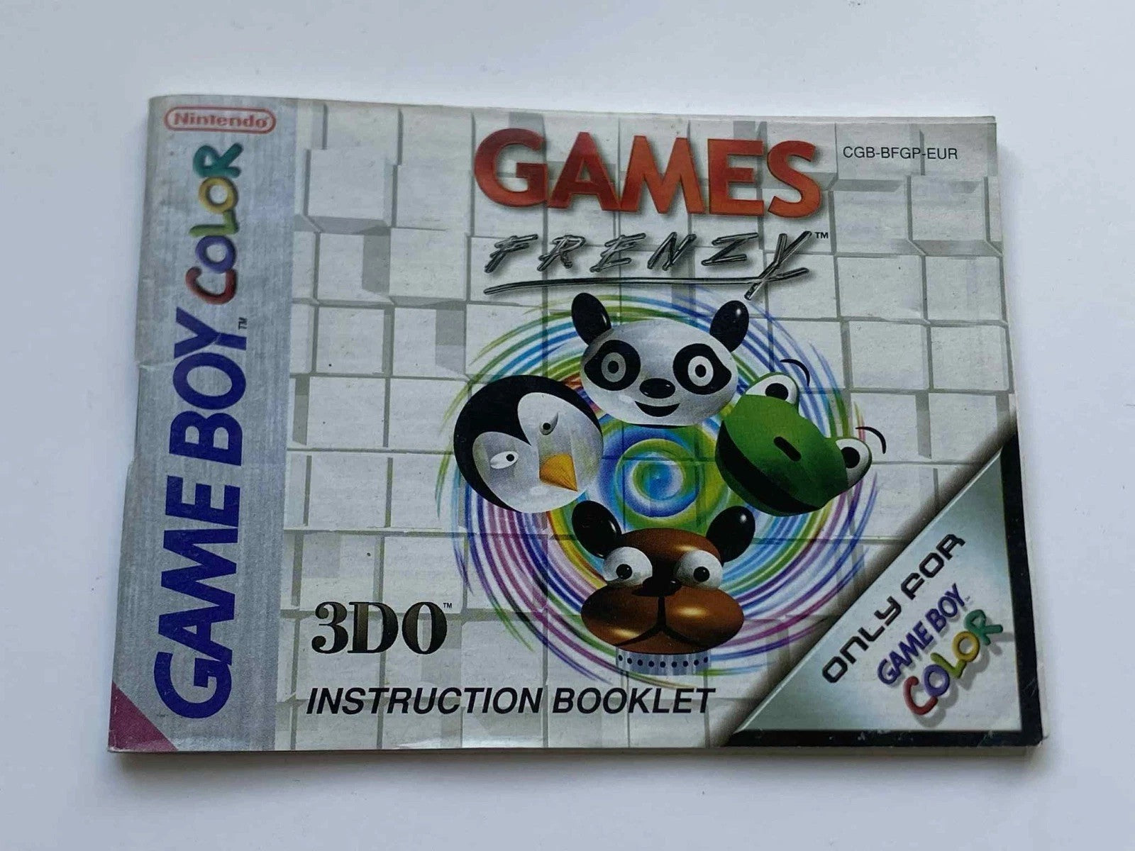 Games Frenzy GameBoy Color Manual Only Good Condition