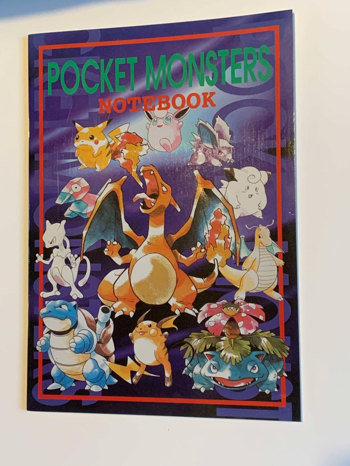 Pokemon 1997 Pocket Monsters Note Book Pikachu NM Japanese + Sticker Page NEW