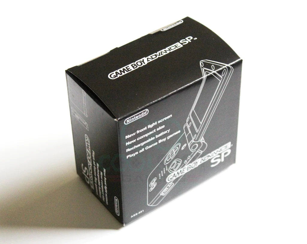 Clear GBA SP Console Refurbished Nintendo GameBoy Game Boy Advance SP Original Front-Lit AGS-001 Screen, Larger 900mAh Battery, Boxed & Charger.