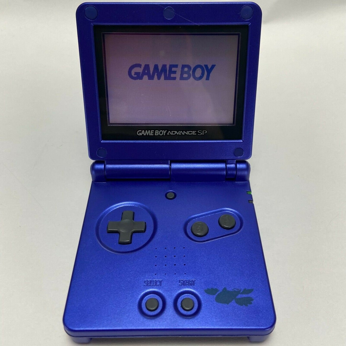 Kyogre Pokemon Nintendo Game Boy Advance SP GBA SP Console Refurbished GameBoy Advance Blue Original Front-Lit AGS-001 Screen, Larger 900mAh Battery, Boxed & Charger Cable.
