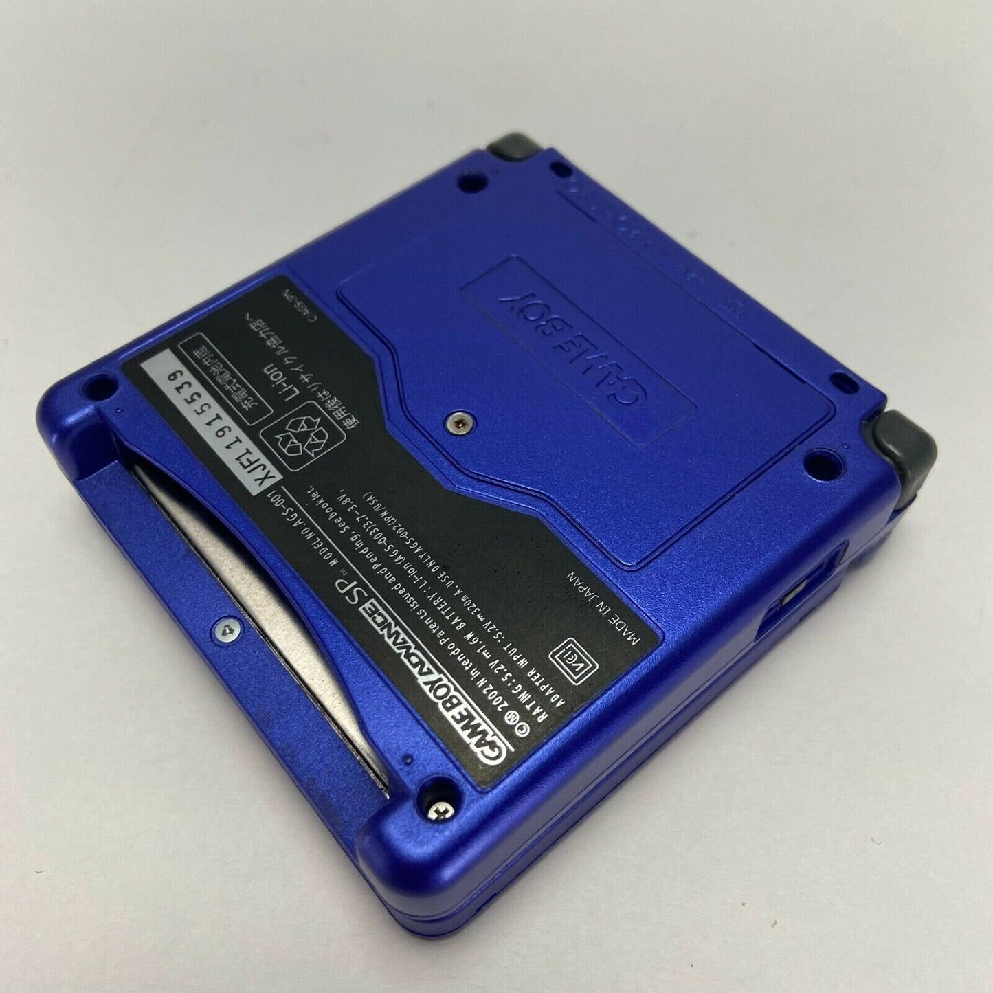 Kyogre Pokemon Nintendo Game Boy Advance SP GBA SP Console Refurbished GameBoy Advance Blue Original Front-Lit AGS-001 Screen, Larger 900mAh Battery, Boxed & Charger Cable.